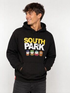 South Park Members Only Black Hoodie Size Large